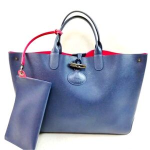 Longchamp Reversible Leather Tote Bag